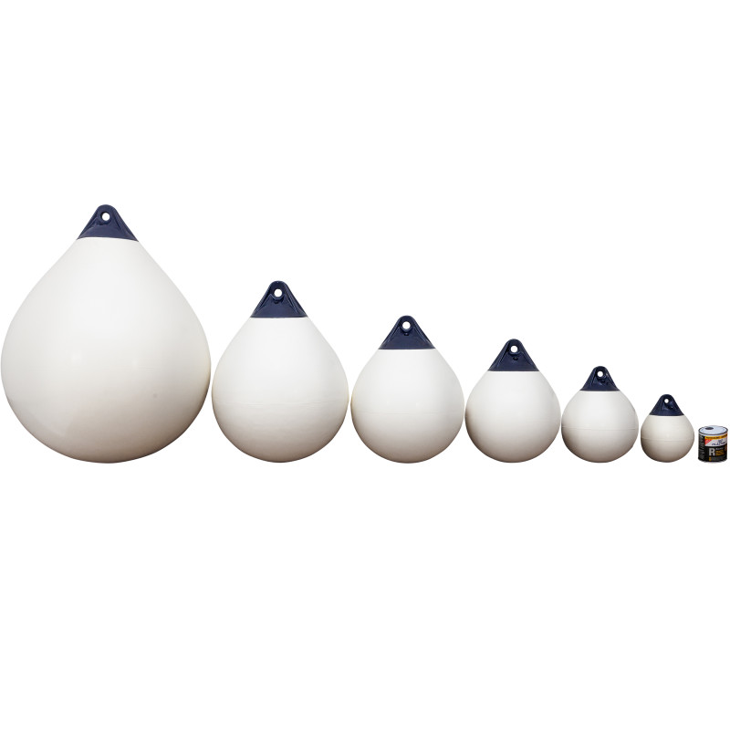 ODBIJACZ POLYFORM A3, KULISTY D46 cm, BIAŁO-GRANATOWY — zdjęcie 3