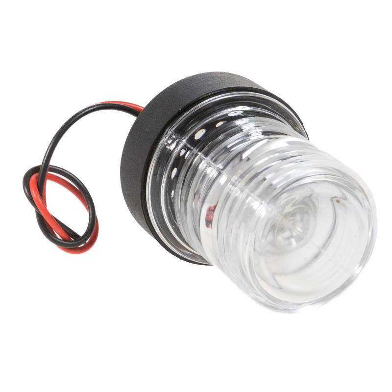 Lampka nawigacyjna biała 360 kotwiczna LED - 12V obudowa czarna (NZ) — zdjęcie 2