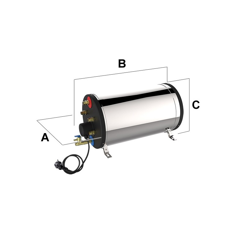 Bojler do wody 45 litrów, 1250W 230V, INOX — zdjęcie 3