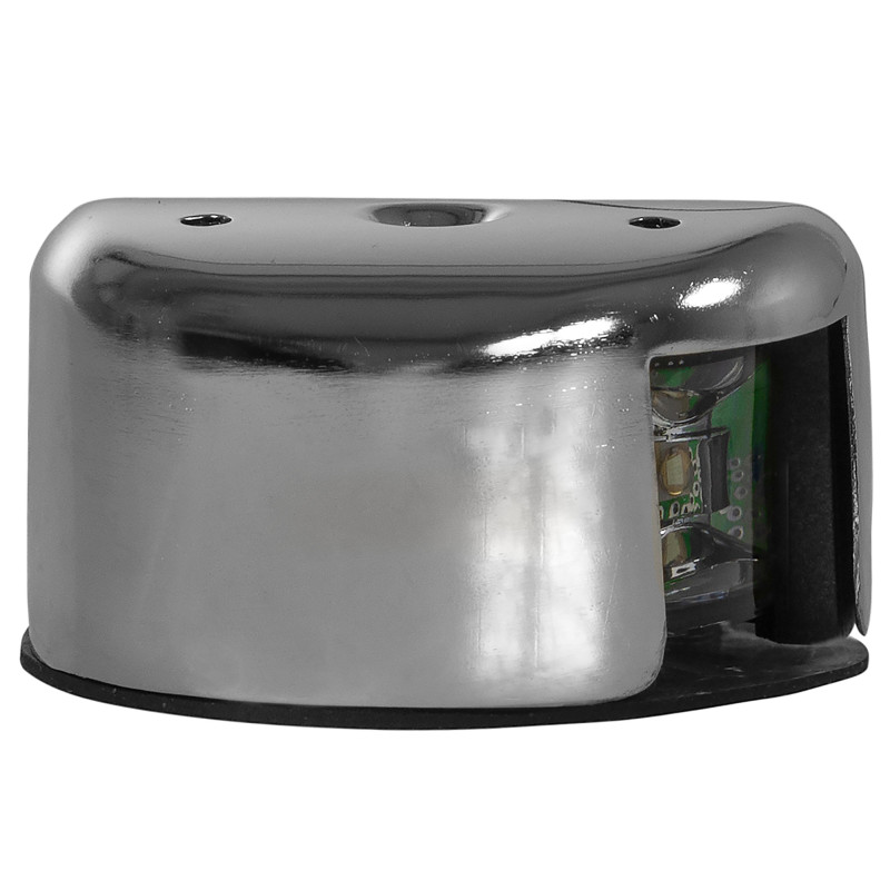 Lampa nawigacyjna S28 burtowa czerwona LED - 12V obudowa stal nierdzewna — zdjęcie 2