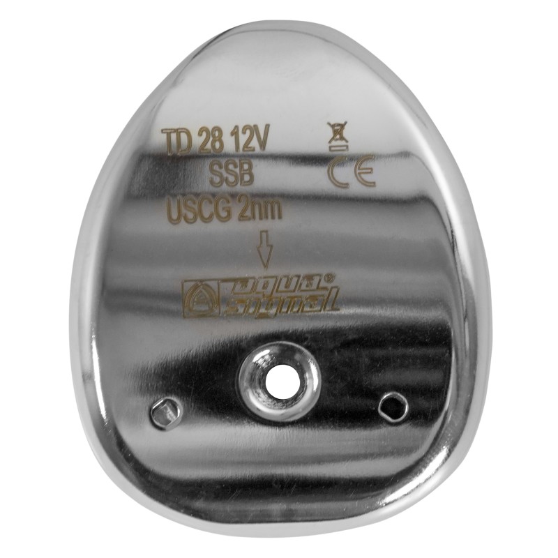 Lampa nawigacyjna S28 burtowa czerwona LED - 12V obudowa stal nierdzewna — zdjęcie 3