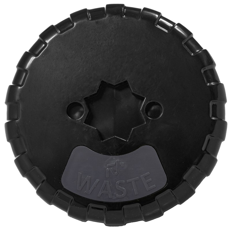 Wlew waste, gwiazda, tworzywo czarno - szare D38MM — zdjęcie 2