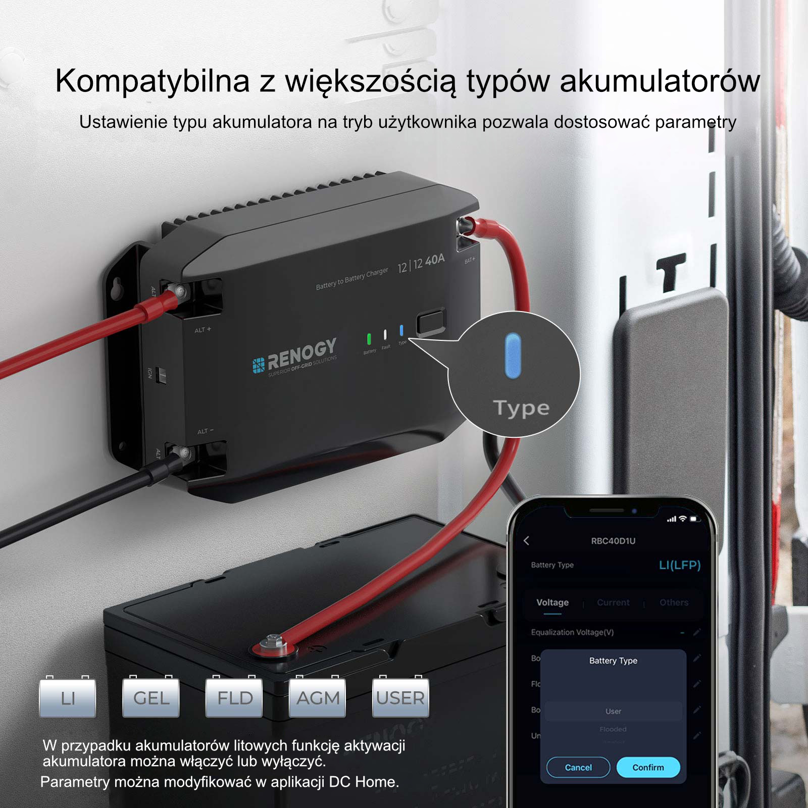 Ładowarka DC-DC Renogy 20A 12V (RBC20D1U-G2) — zdjęcie 5