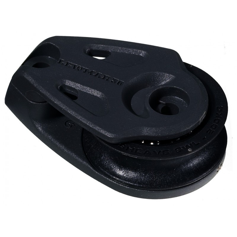 BLOCZEK POJEDYŃCZY CONTROL D30MM LEŻĄCY, LINA 8MM, CZARNY