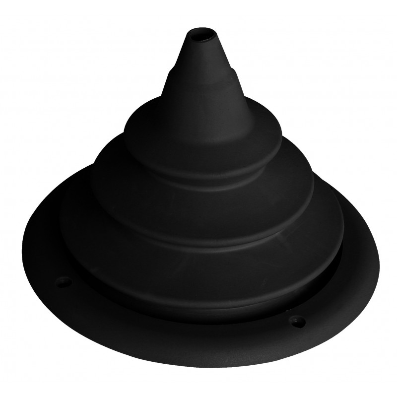 PRZEJŚCIE CIĘGNA CZARNE Z RINGIEM D150MM H110MM