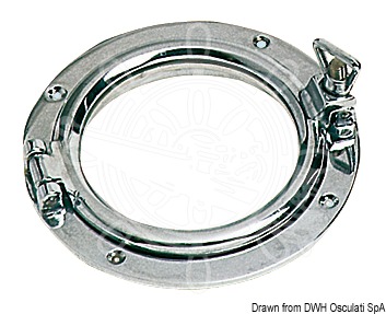 Okrągłe chromowane mosiężne okno portowe 180 mm