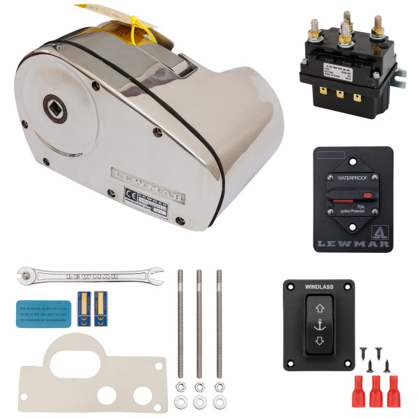 WINDA KOTWICZNA LEWMAR PRO-FISH 1000, 12V, 700W, ŁAŃCUCH 8MM, STAL NIERDZEWNA, KOMPLET