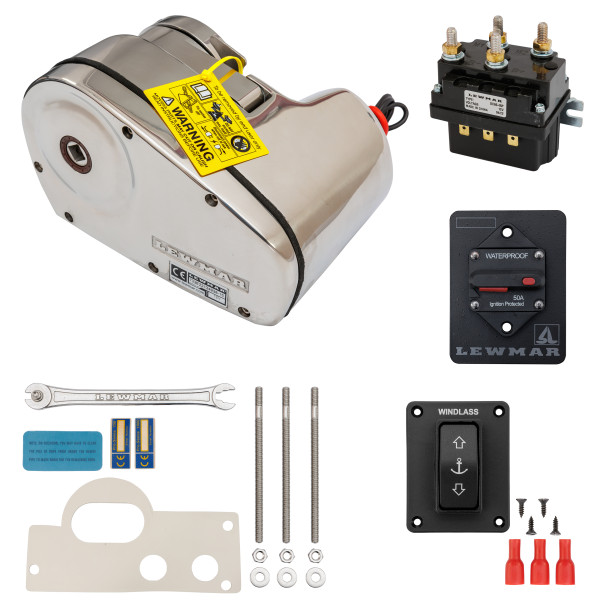 WINDA KOTWICZNA LEWMAR PRO-FISH 700, 12V, 500W, ŁAŃCUCH 6/7MM, STAL NIERDZEWNA, KOMPLET