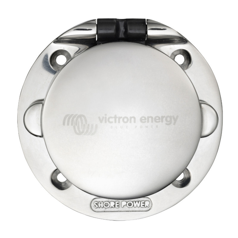 Power Inlet 16A stainless steel with cover — zdjęcie 2