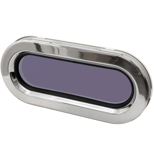 Okno stainless steel rozmiar SS7RE - nieotwierane -biała ramka - 191MMX425MM