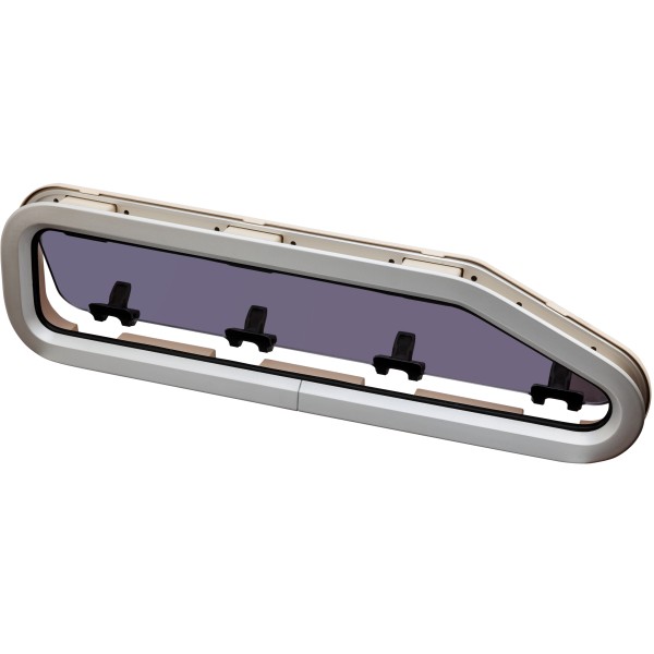 * OKNO STANDARD ST4R (44) - OTWIERANE - KREMOWA RAMKA - 195X708MM