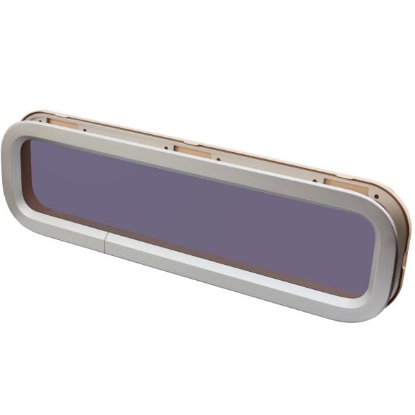 OKNO STANDARD ST4 - NIEOTWIERANE - KREMOWA RAMKA - 191MMX646MM