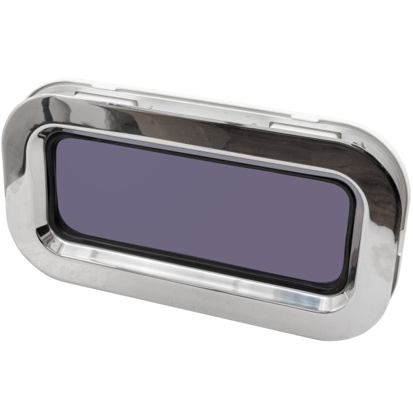 OKNO STAINLESS STEEL ROZMIAR SS1 - NIEOTWIERANE - BIAŁA RAMKA - 191MMX367MM