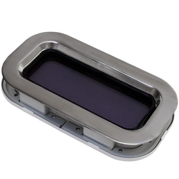 Okno stainless steel rozmiar SS0 - otwierane - biała ramka - 176MMX323MM — zdjęcie 2