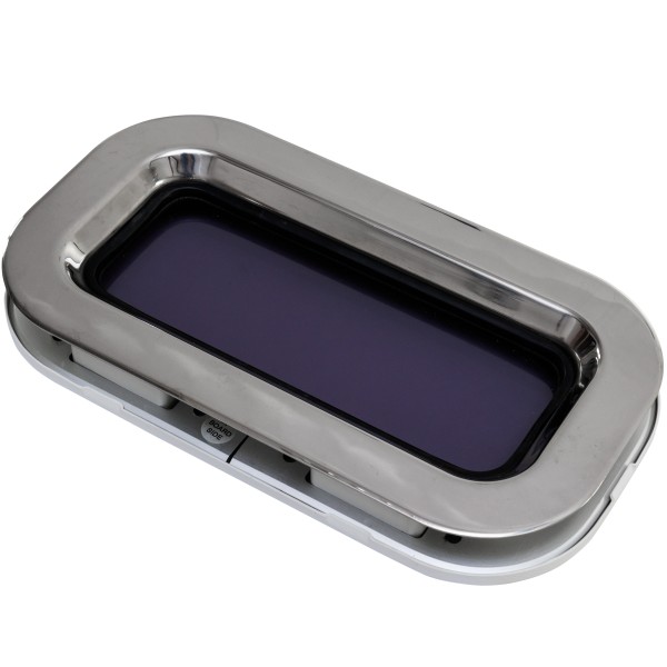 OKNO STAINLESS STEEL ROZMIAR SS0 - NIEOTWIERANE - BIAŁA RAMKA - 176MMX323MM
