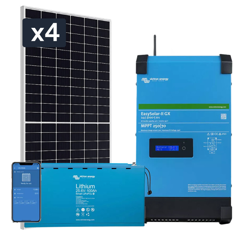 Elektrownia słoneczna pojemność 2.5kWh, 2500W + Panele 1820Wp