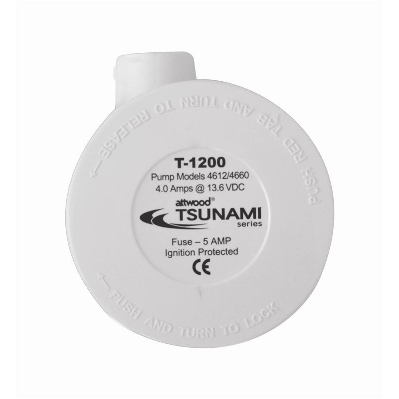 Pompa zęzowa 24V 1200GPH D28MM tsunami T1200 75L/MIN (W) (X) — zdjęcie 3