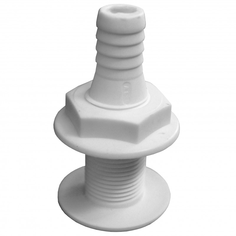 Przejście burtowe L102MM, tworzywo, białe, gwint 1 1/2" króciec 38MM — zdjęcie 2