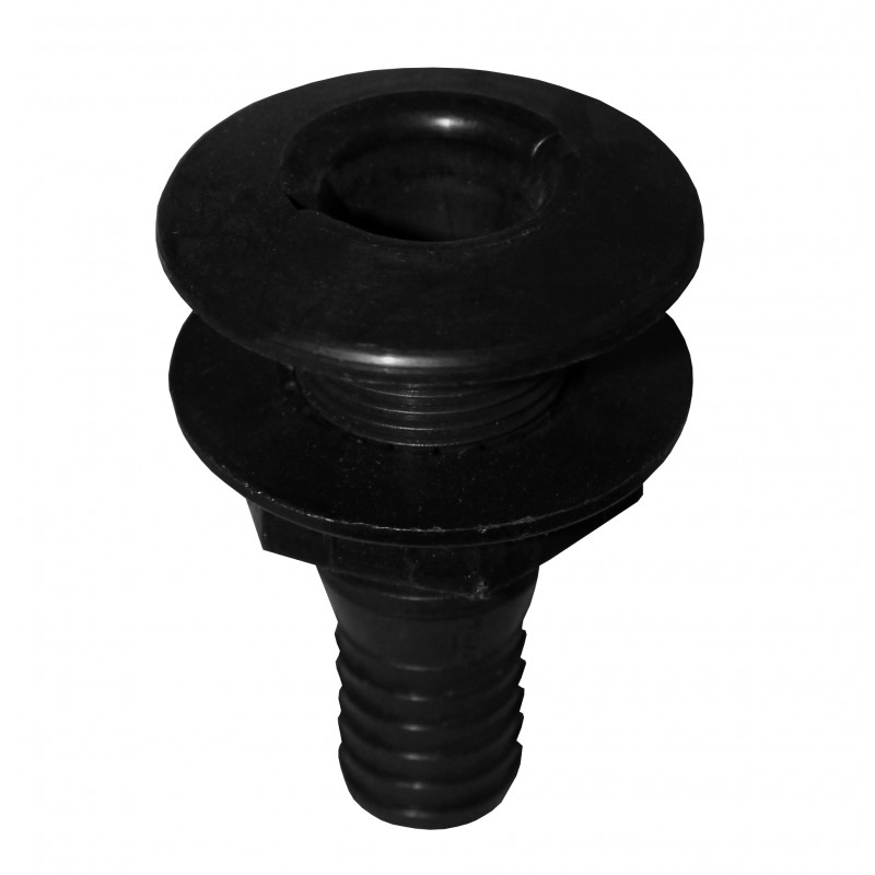PRZEJŚCIE BURTOWE L94MM, TWORZYWO, CZARNE, GWINT 1" KRÓCIEC 25MM