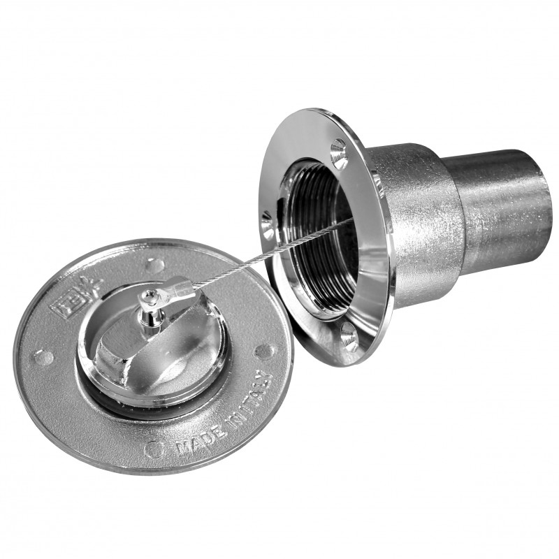 Wlew fuel, mosiądz chromowany polerowany D38MM — zdjęcie 2