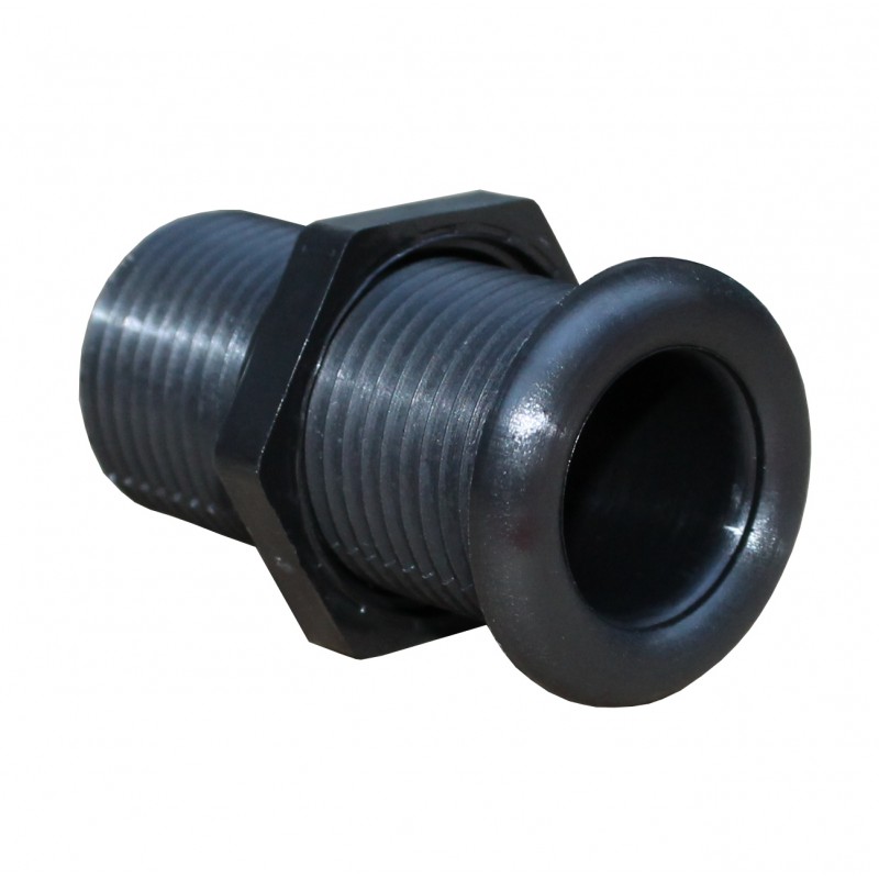 PRZEJŚCIE BURTOWE L62MM, TWORZYWO, CZARNE, GWINT 7/8"