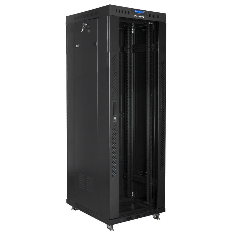 Szafa Rack Lanberg 19” 37U FF01-6837-12BL V2 z termostatem — zdjęcie 3
