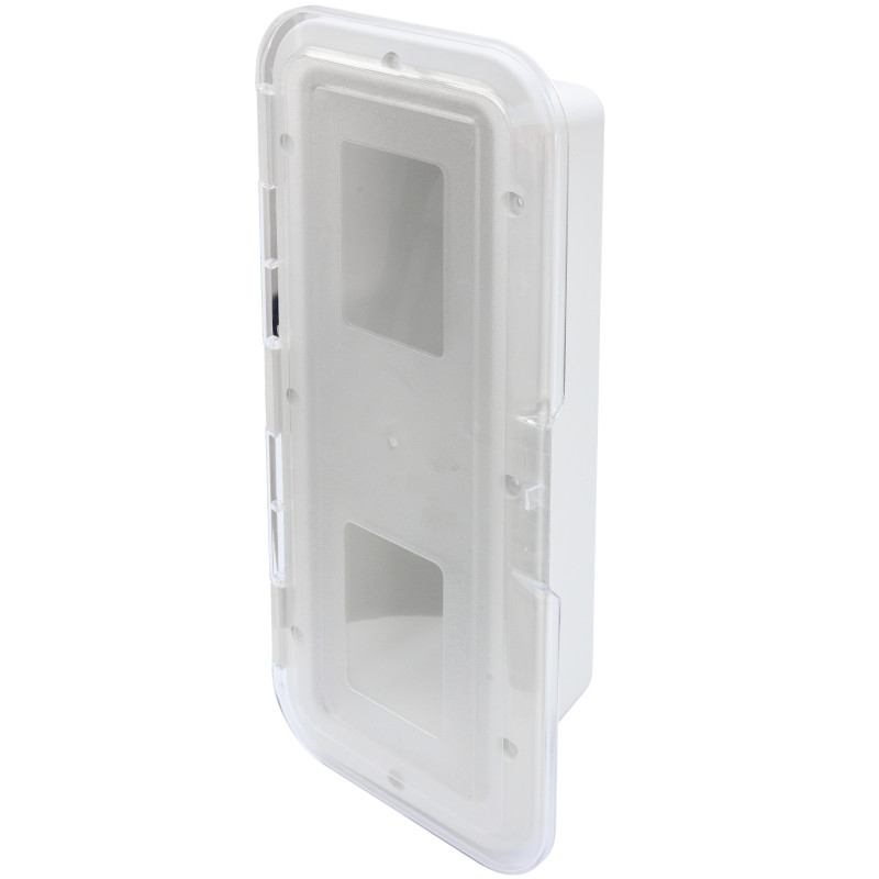 POJEMNIK NA GAŚNICĘ 1KG BIAŁY 430x196x125MM Z POKRYWA TRANSPARENTNA