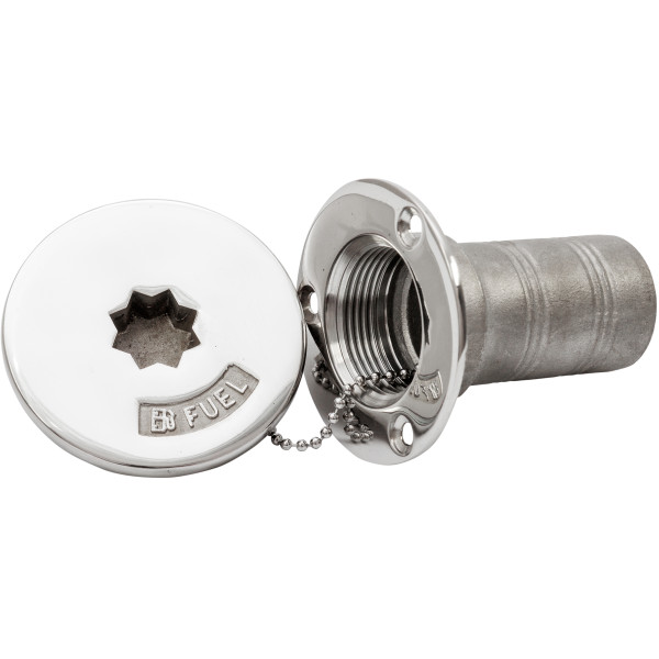 Wlew fuel, gwiazda, stal nierdzewna polerowana D38MM — zdjęcie 2