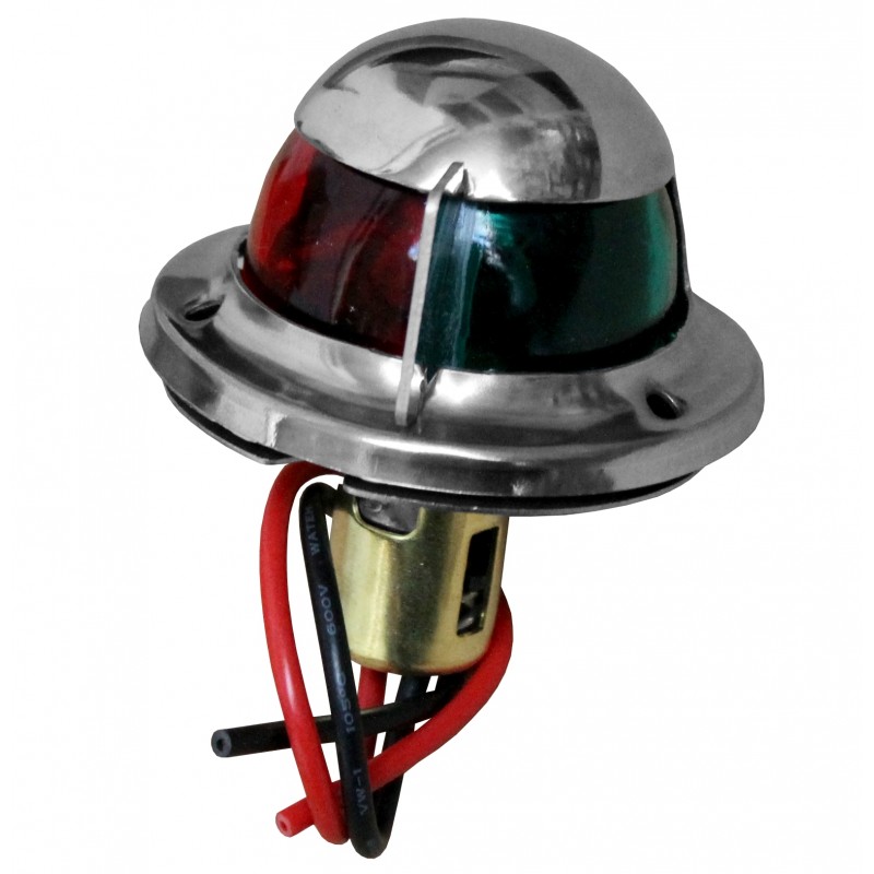 LAMPA NAWIGACYJNA DZIOBOWA DWUSEKTOROWA - 12V OBUDOWA STAL NIERDZEWNA (NZ)