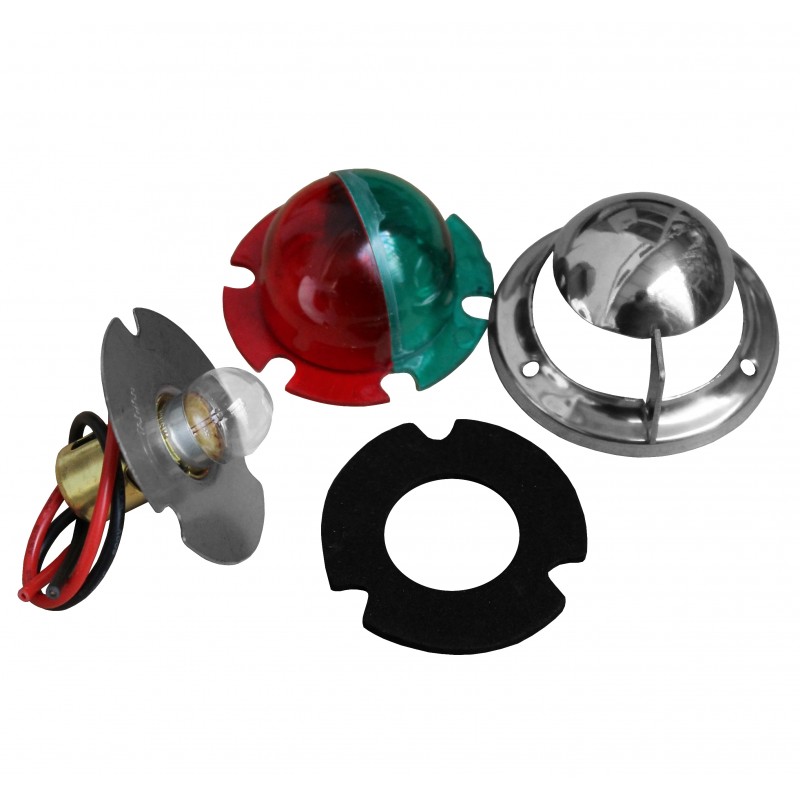 Lampa nawigacyjna dziobowa dwusektorowa - 12V obudowa stal nierdzewna (NZ) — zdjęcie 2