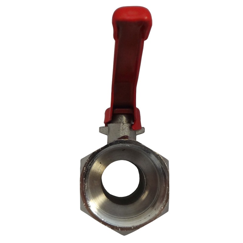 Zawór kulowy 3/8" brass nikel plated — zdjęcie 2