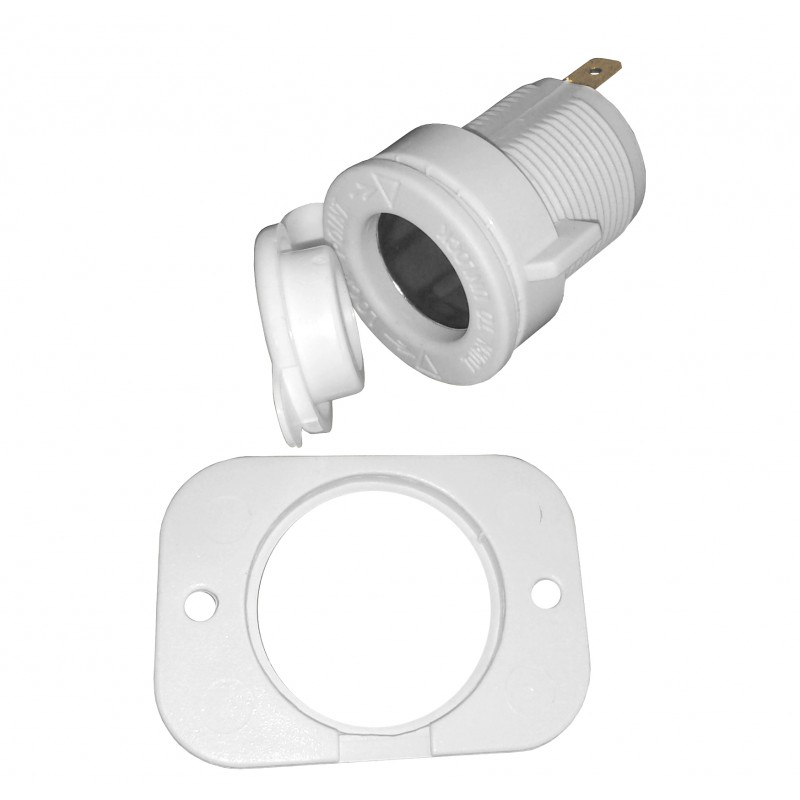 Gniazdo pokładowe 12V S white