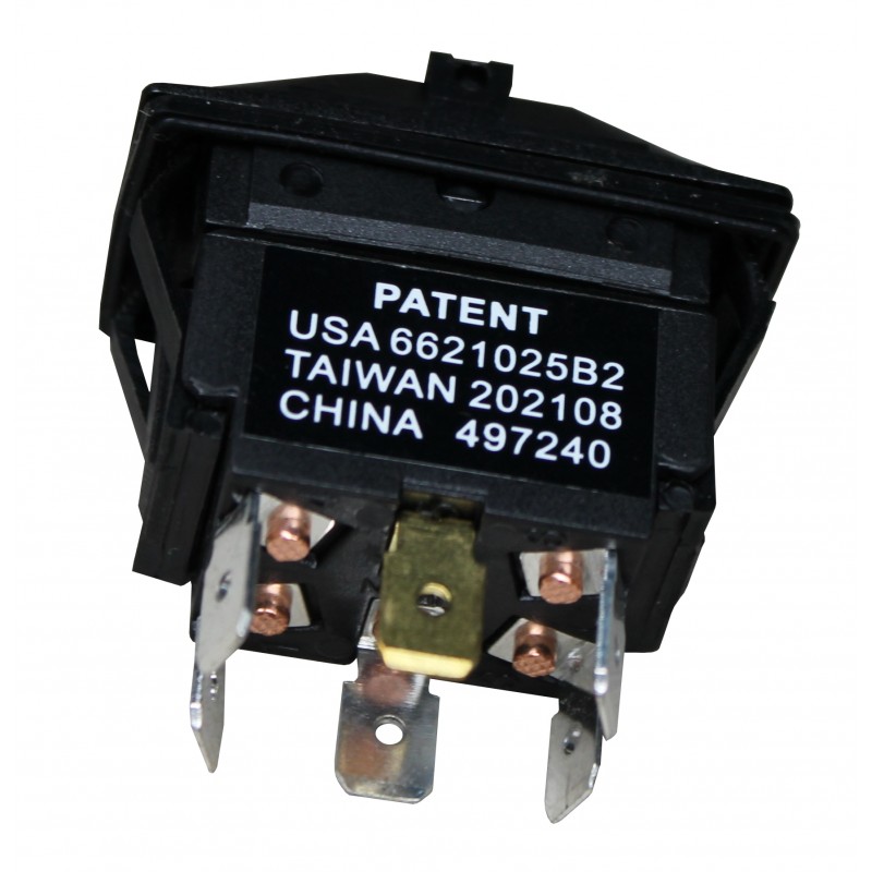 Włącznik rocker 6 pin (on)-off-(on), dpdt, 2 LED — zdjęcie 2