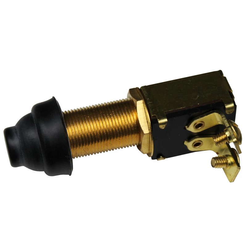 WŁĄCZNIK PRĄDU PUSH GUMOWANY CZARNY 12V