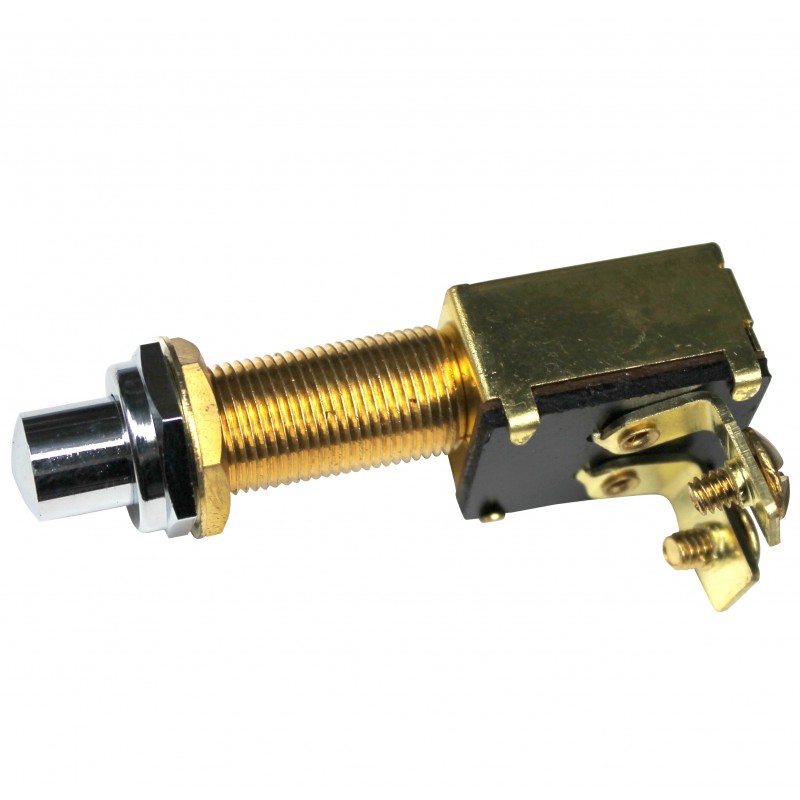 Włącznik prądu push (on)-off chrome 12V
