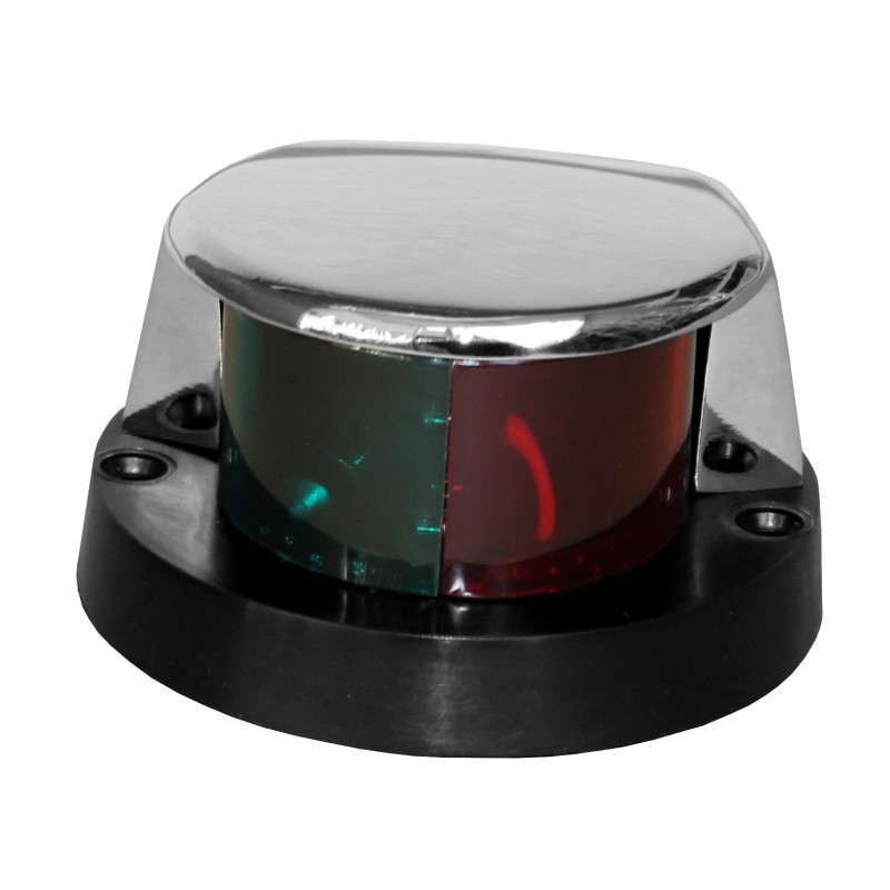 Lampa nawigacyjna dziobowa dwusektorowa - 12V obudowa stal nierdzewna