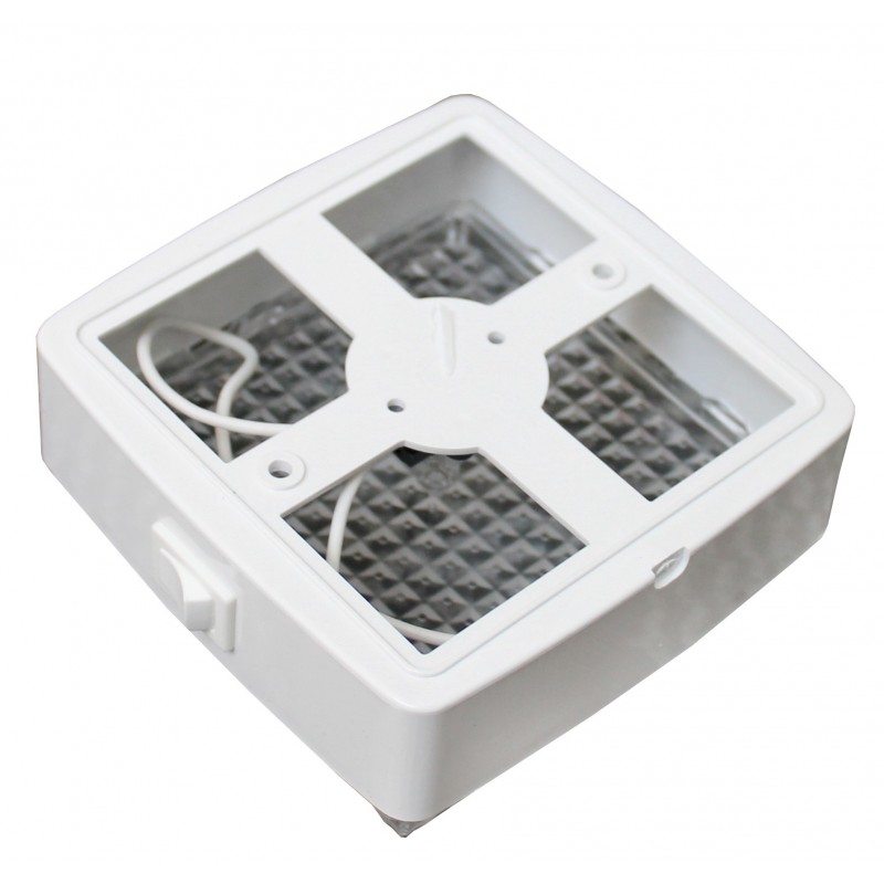 LAMPA G4 110x110 SQUARE WHITE, 12V 10W, SWITCH (NZ) — zdjęcie 2