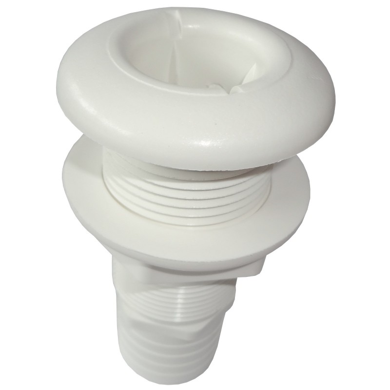Przejście burtowe L120MM, tworzywo, białe, gwint 1 1/2" króciec 38MM — zdjęcie 2