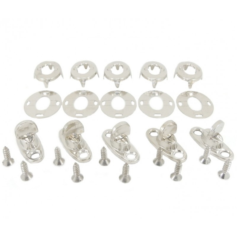 ZESTAW ZAPINKA, TURNBUTTON 6mm, 5 KPL, STAL NIERDZEWNA