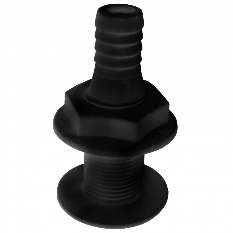 Przejście burtowe L102MM, tworzywo, czarne, gwint 1 1/2" króciec 38MM — zdjęcie 2