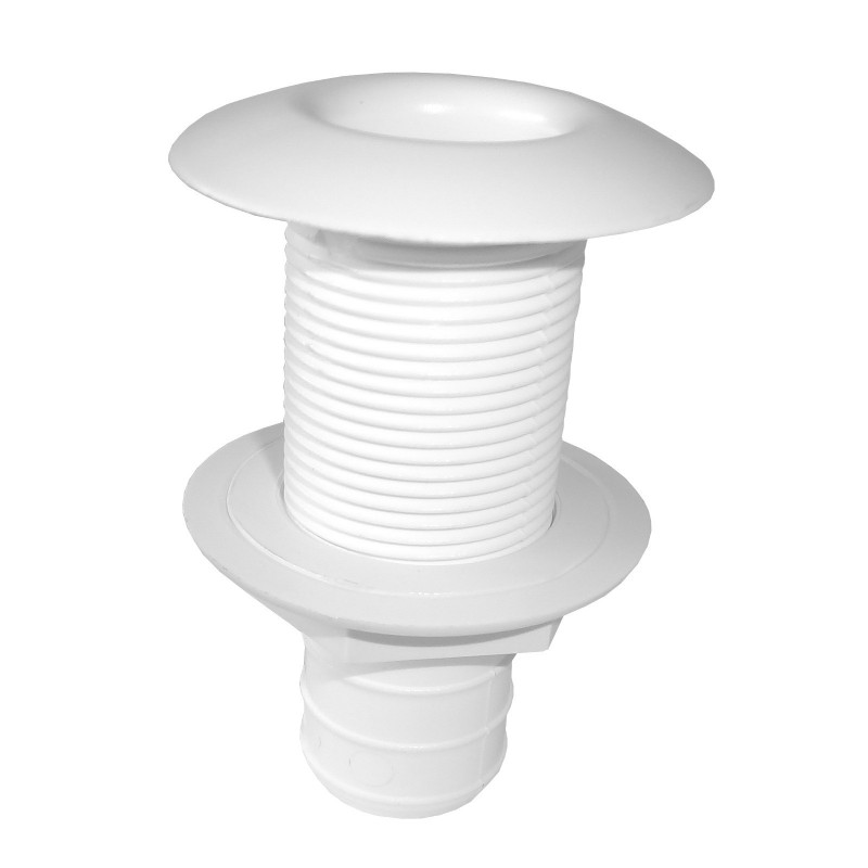 Przejście burtowe L81MM, tworzywo, białe, gwint 7/8" króciec 25MM — zdjęcie 2