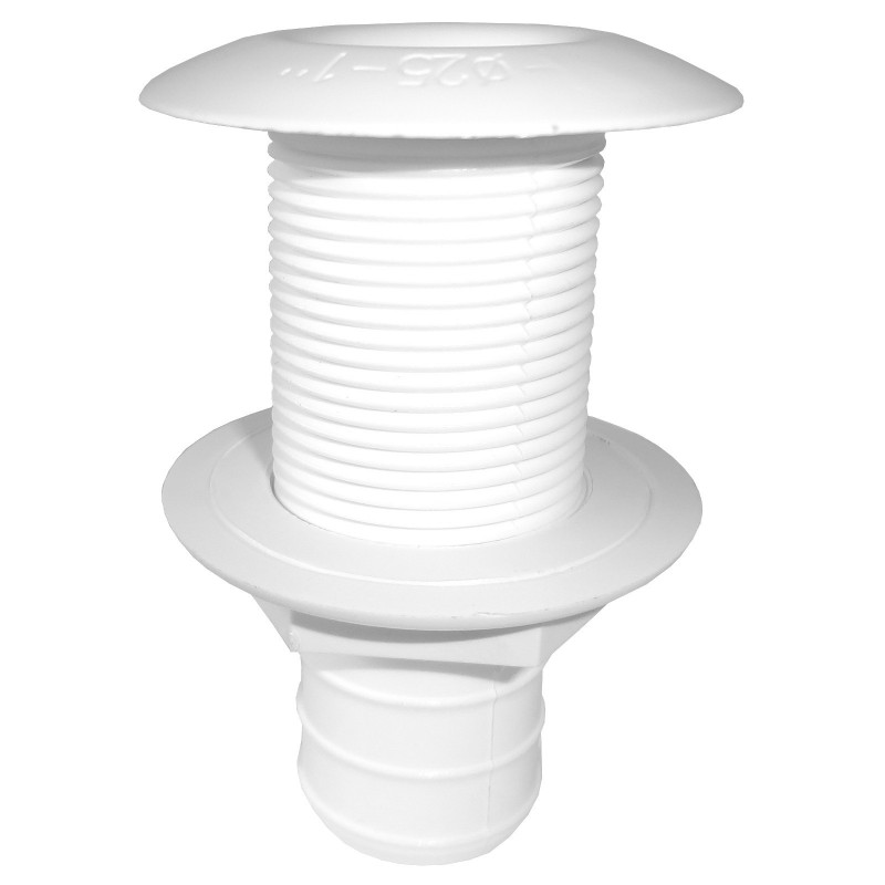 Przejście burtowe L81MM, tworzywo, białe, gwint 7/8" króciec 25MM — zdjęcie 3