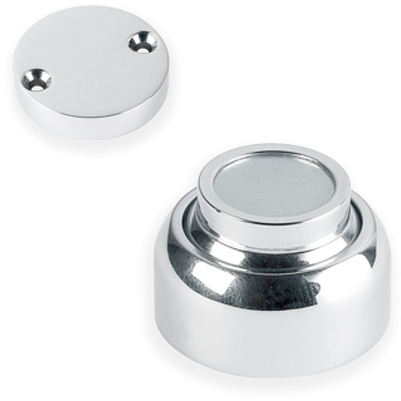 Stoper drzwi magnetyczny, regulowany, D39MM mosiądz chromowany