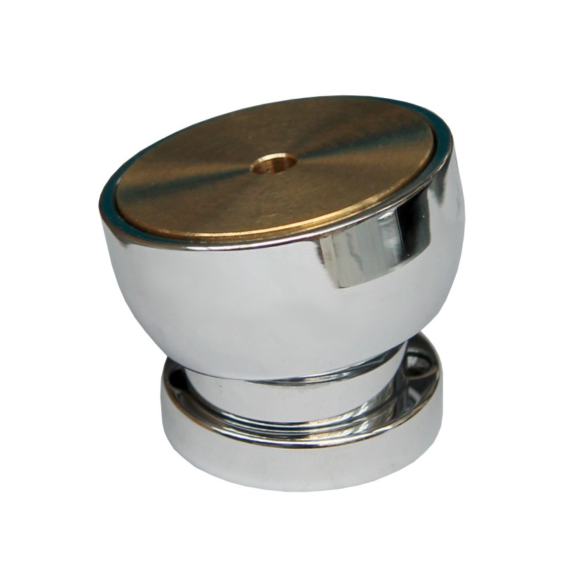 Stoper drzwi magnetyczny, regulowany, D39MM mosiądz chromowany — zdjęcie 3