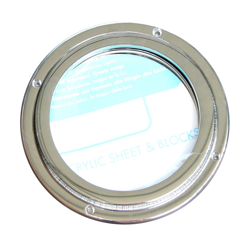 Bulaj okno okrągłe 153MM/125MM otwierane mosiądz chromowany — zdjęcie 2