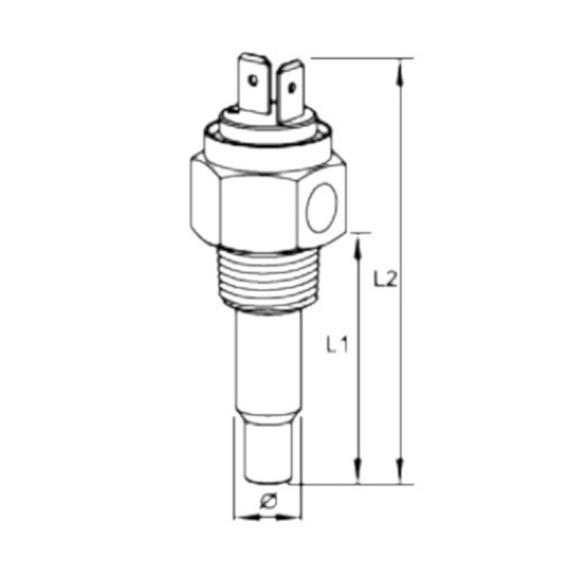 Sensor temperatury WODY/OLEJU, SWA-3, 120C, 103C alarm, 1/2-14NPT — zdjęcie 2