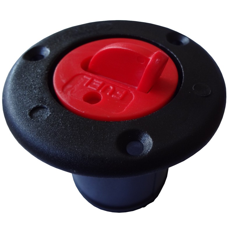 Wlew fuel, tworzywo czarno - czerwone D50MM