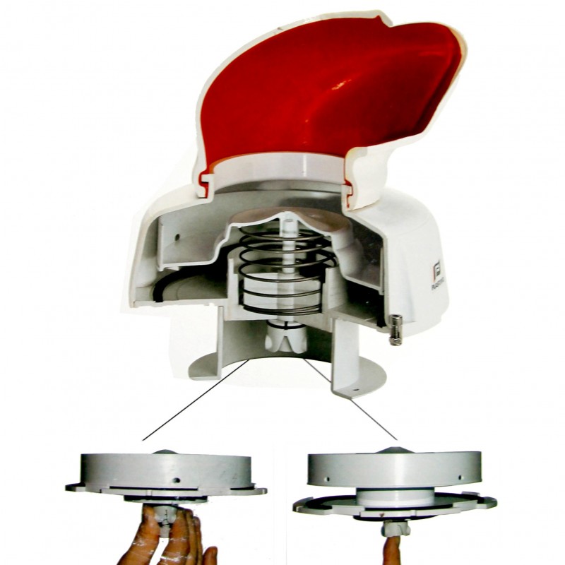 Wentylator pokładowy cool'n dry dorade box red H160 D75 — zdjęcie 5