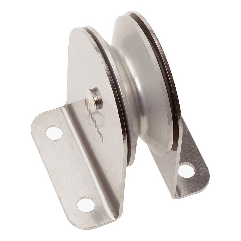 BLOCZEK POJEDYŃCZY STOJĄCY DO LIN STALOWYCH 5MM, ALUMINIUM I STAL NIERDZEWNA, D50MM