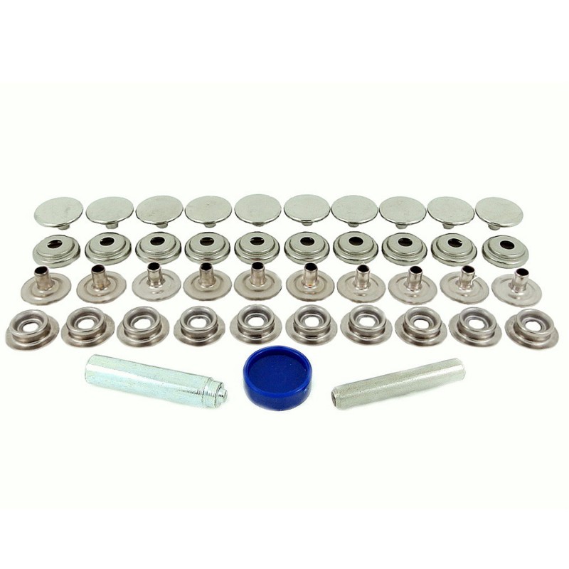 Zestaw zapinka, press stud 12MM, 10 szt INOX A4/316